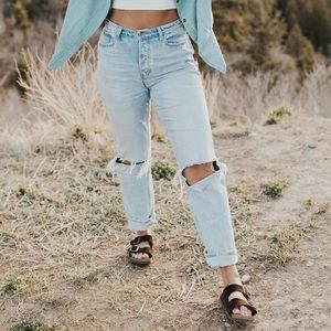 Abercrombie Distressed Dad Jean